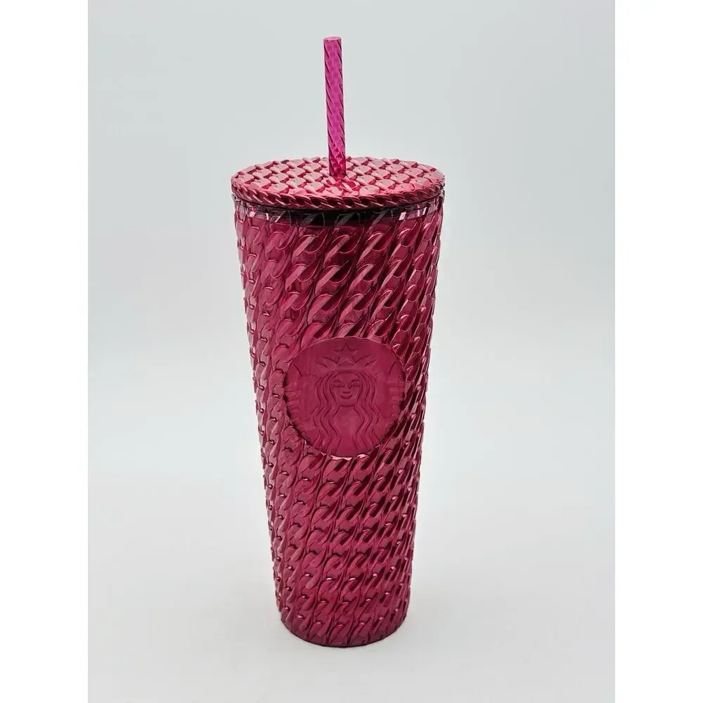 Starbucks 2024 Holiday Limited Edition Red Chain Cold Cup Tumbler 24oz NEW w/Tag